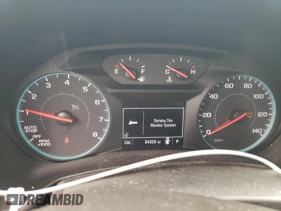 2018 Chevrolet Equinox LS with VIN 3GNAXHEV7JS634751, listed as a Copart auction lot 47396065 with 84,359 mi miles and Salvage Title. Bid and sale history available at DreamBid. Image 9.
