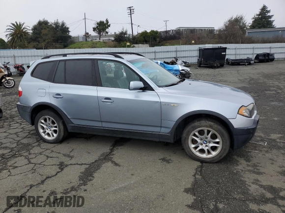 2004 BMW X3 2.5i with VIN WBXPA73434WC40705, listed as a Copart auction lot 85604554 with 157,616 mi miles and Salvage Title. Bid and sale history available at carsss.com. Image 4.