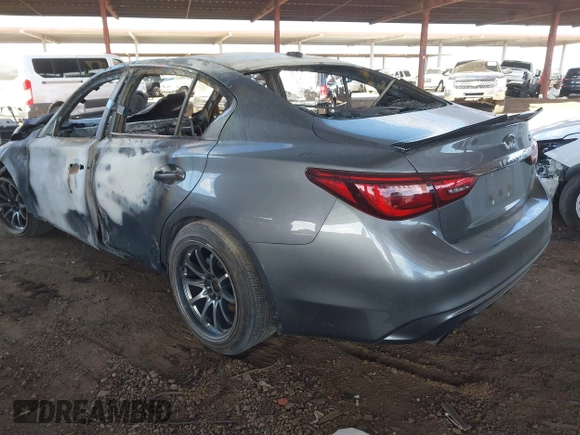 2019 Infiniti Q50 Luxe with VIN JN1EV7AP7KM516561, listed as a IAAI auction lot 41722072 with Not provided miles and . Bid and sale history available at DreamBid. Image 3.