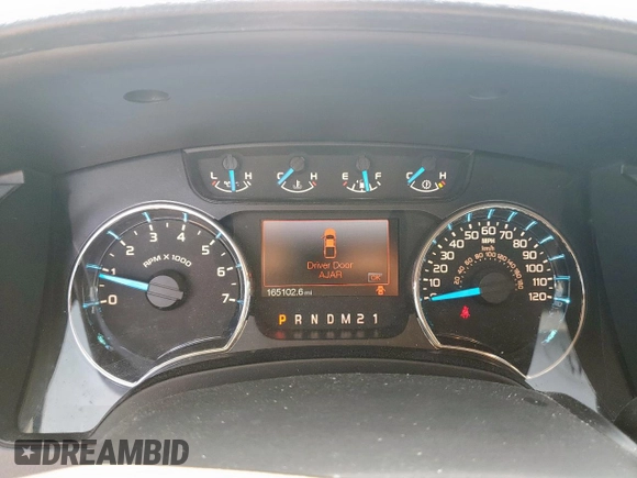 2013 Ford F-150 XL with VIN 1FTFW1CF8DKE32876, listed as a Copart auction lot 58246815 with 165,102 mi miles and Salvage title. Bid and sale history available at DreamBid. Image 9.
