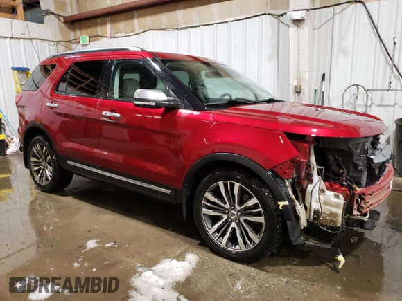 2018 Ford Explorer Platinum with VIN 1FM5K8HT1JGC85342, listed as a Copart auction lot 50576105 with 78,328 mi miles and Salvage Title. Bid and sale history available at carsss.com. Image 4.