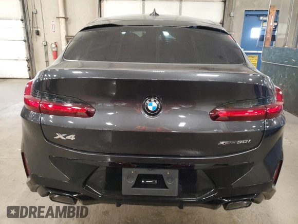 2025 BMW X4 xDrive30i z VIN 5UX33DT09S9Z17216, wystawiony jako Copart lot #55650105 z przebiegiem 1 214 mil mil oraz Szkoda całkowita • Salvage title. Historia ofert i sprzedaży dostępna na DreamBid. Obrazek 6.