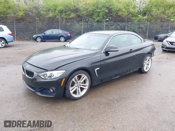 2015 BMW 4 Series 435i with VIN WBA3T3C57FP738517, listed as a IAAI auction lot 41975696 with 61,140 mi miles and . Bid and sale history available at carsss.com. Image 2.