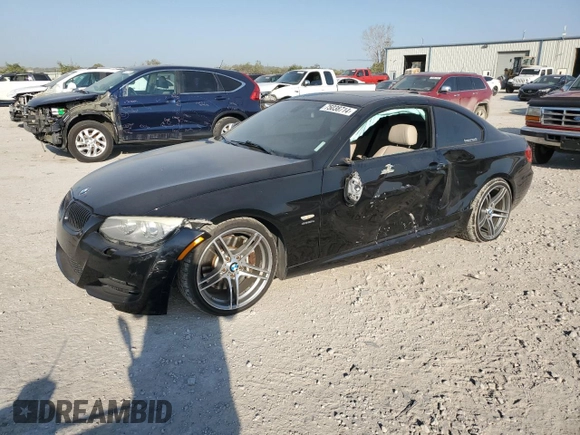 2011 BMW 3 Series 335is with VIN WBAKG1C58BE617991, listed as a Copart auction lot 75038714 with Not Provided miles and Salvage Title. Bid and sale history available at carsss.com. Image 1.