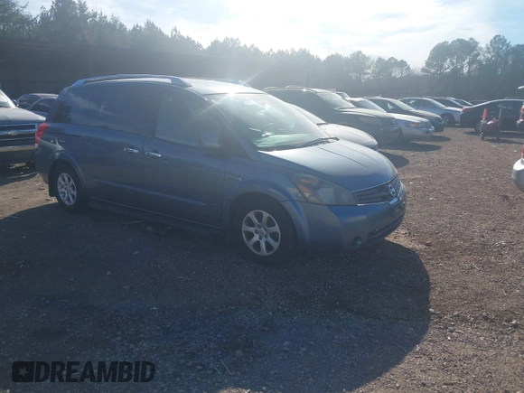2009 Nissan Quest S with VIN 5N1BV28U89N103840, listed as a IAAI auction lot 41674318 with 194,857 mi miles. Bid and sale history available at carsss.com. Image 1.
