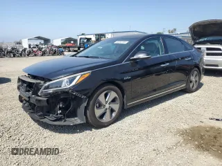 2017 Hyundai Sonata Hybrid Limited with VIN KMHE34L10HA051881, listed as a Copart auction lot 50203265 with 65,568 mi miles and Salvage Title. Bid and sale history available at carsss.com. Image 1.