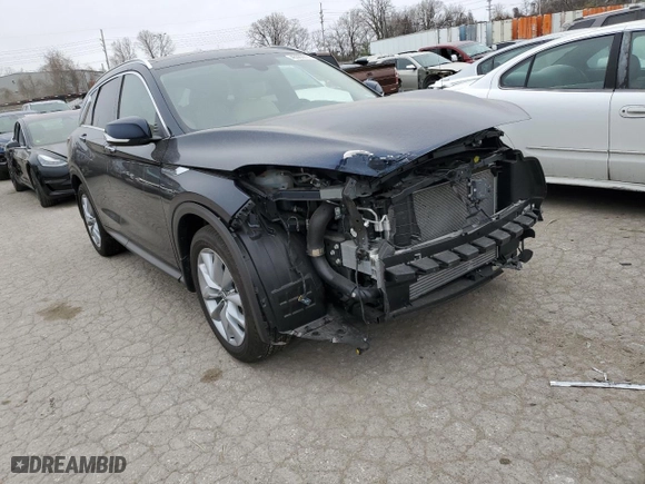 2022 Infiniti QX50 LUXE with VIN 3PCAJ5BB1NF117821, listed as a Copart auction lot 45080014 with 27,346 mi miles. Bid and sale history available at carsss.com. Image 4.