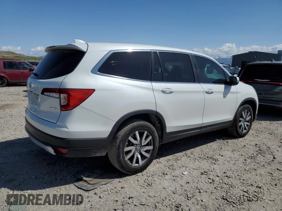 2021 Honda Pilot EX-L with VIN 5FNYF6H5XMB007730, listed as a Copart auction lot 53751955 with 71,097 mi miles and Salvage Title. Bid and sale history available at DreamBid. Image 3.