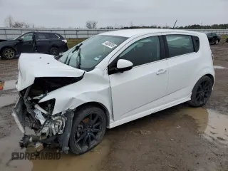 2017 Chevrolet Sonic LT with VIN 1G1JD6SB0H4154389, listed as a Copart auction lot 46086095 with 142,314 mi miles and Salvage Title. Bid and sale history available at carsss.com. Image 1.