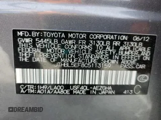2012 Lexus LS 460 z VIN JTHBL5EF8C5113159, wystawiony jako Copart lot #54096705 z przebiegiem 128 923 mil mil oraz Szkody całkowita. Historia ofert i sprzedaży dostępna na DreamBid. Obrazek 12.