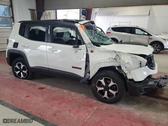 2021 Jeep Renegade Trailhawk with VIN ZACNJDC14MPM93516, listed as a Copart auction lot 46028495 with 0 mi miles and Non Repairable. Bid and sale history available at carsss.com. Image 4.