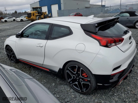 2021 Hyundai Veloster N with VIN KMHT36AH1MU011689, listed as a Copart auction lot 48715455 with 28,300 mi miles and Non Repairable. Bid and sale history available at carsss.com. Image 2.