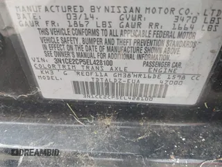 2014 Nissan Note S with VIN 3N1CE2CP5EL428100, listed as a IAAI auction lot 42679930 with 120,617 mi miles and . Bid and sale history available at DreamBid. Image 9.