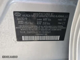 2019 Hyundai Sonata Sport with VIN 5NPE34AF1KH808869, listed as a Copart auction lot 85500424 with 61,216 mi miles and Salvage Title. Bid and sale history available at carsss.com. Image 13.