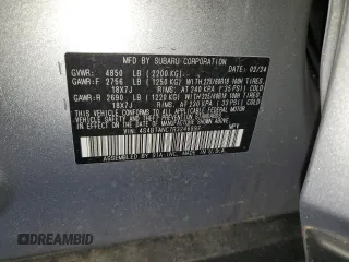 2024 Subaru Outback Limited с VIN 4S4BTANC7R3246897, выставлен на аукционе Copart как лот 58748405 с пробегом 9 066 миль миль и Списание • Salvage title. История ставок и продаж доступна на DreamBid. Изображение 13.