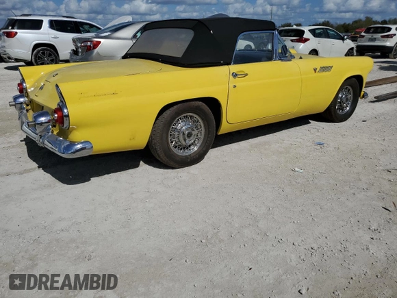 1955 Ford Thunderbird with VIN P5FH253117, listed as a Copart auction lot 79018504 with 80,425 mi miles and Salvage Title. Bid and sale history available at DreamBid. Image 3.
