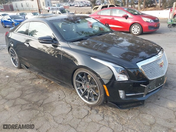 2018 Cadillac ATS Coupe Luxury RWD with VIN 1G6AB1RX0J0164048, listed as a IAAI auction lot 41446417 with 31,691 mi miles. Bid and sale history available at carsss.com. Image 1.