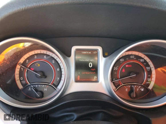 2015 Dodge Journey American Value with VIN 3C4PDCAB9FT692632, listed as a Copart auction lot 55261175 with 139,874 mi miles and Salvage Title. Bid and sale history available at DreamBid. Image 9.