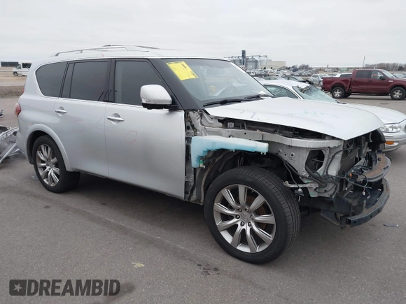 2011 Infiniti QX56 7-passenger with VIN JN8AZ2NF9B9501104, listed as a IAAI auction lot 40966019 with 167,227 mi miles and . Bid and sale history available at DreamBid. Image 1.