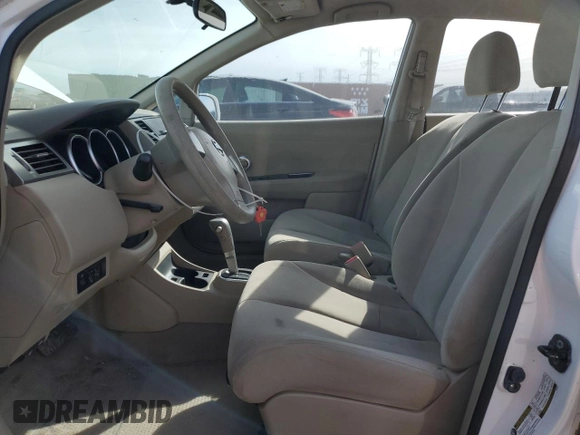 2007 Nissan Versa 1.8 S with VIN 3N1BC13E27L378429, listed as a Copart auction lot 48575995 with 92,504 mi miles and Salvage Title. Bid and sale history available at carsss.com. Image 7.