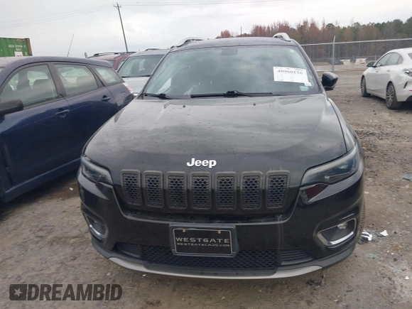 2019 Jeep Cherokee Limited with VIN 1C4PJLDB9KD129214, listed as a IAAI auction lot 40960156 with 55,083 mi miles and . Bid and sale history available at DreamBid. Image 12.