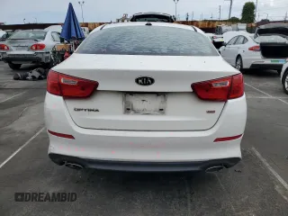 2015 Kia Optima LX with VIN KNAGM4A70F5631684, listed as a Copart auction lot 55786925 with 129,208 mi miles and Salvage Title. Bid and sale history available at DreamBid. Image 6.