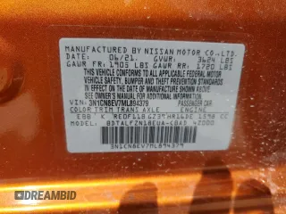 2021 Nissan Versa SV with VIN 3N1CN8EV7ML894379, listed as a Copart auction lot 50570235 with 82,758 mi miles and Non Repairable. Bid and sale history available at carsss.com. Image 12.