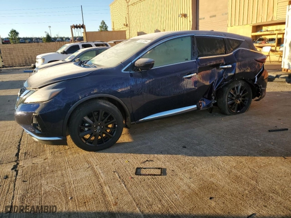 2024 Nissan Murano SL with VIN 5N1AZ2CJ3RC105262, listed as a Copart auction lot 83023564 with 13 mi miles and Salvage Title. Bid and sale history available at carsss.com. Image 1.