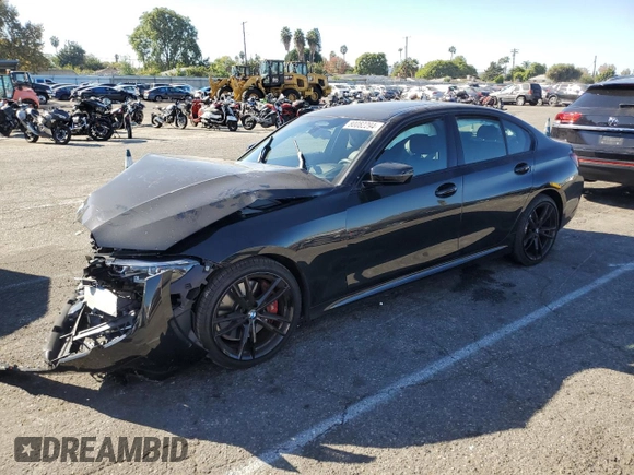 2022 BMW 3 Series M340i with VIN 3MW5U7J04N8C55794, listed as a Copart auction lot 80082294 with 0 mi miles and Salvage Title. Bid and sale history available at carsss.com. Image 1.