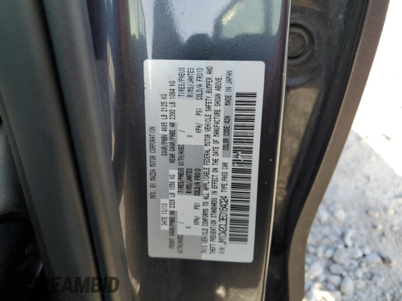 2014 Mazda 5 Touring with VIN JM1CW2CL3E0164024, listed as a Copart auction lot 59430864 with 79,796 mi miles and Clean Title. Bid and sale history available at carsss.com. Image 14.