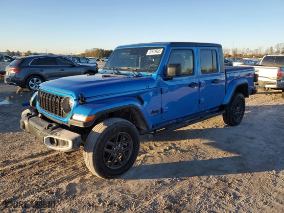 2024 Jeep Gladiator Sport with VIN 1C6HJTAG8RL127627, listed as a Copart auction lot 87679635 with 0 mi miles and Non Repairable. Bid and sale history available at carsss.com. Image 1.