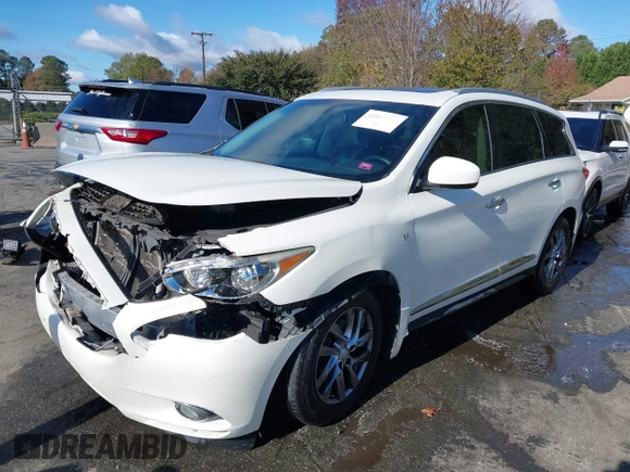 2015 Infiniti QX60 with VIN 5N1AL0MN8FC556612, listed as a IAAI auction lot 40869573 with 147,650 mi miles and . Bid and sale history available at carsss.com. Image 17.