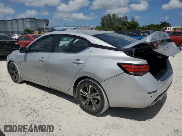 2021 Nissan Sentra SV with VIN 3N1AB8CV9MY304690, listed as a Copart auction lot 54015595 with 70,732 mi miles and Salvage Title. Bid and sale history available at DreamBid. Image 2.