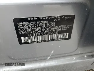 2020 Subaru WRX STI with VIN JF1VA2E6XL9820653, listed as a Copart auction lot 46709145 with 13,134 mi miles and Salvage Title. Bid and sale history available at carsss.com. Image 13.