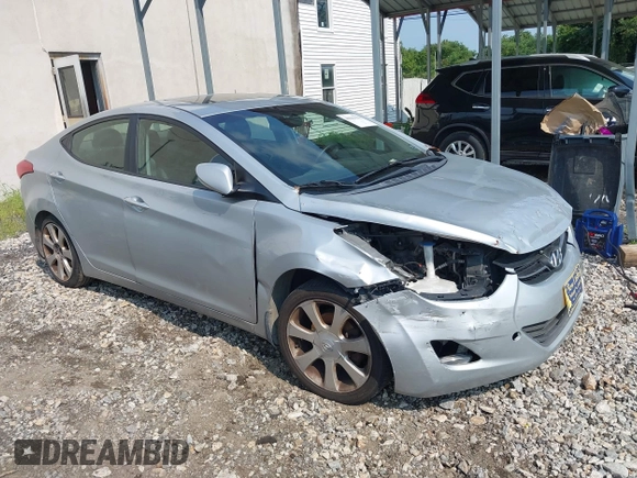 2013 Hyundai Elantra Limited with VIN 5NPDH4AE9DH152427, listed as a IAAI auction lot 40043156 with 130,024 mi miles and . Bid and sale history available at DreamBid. Image 1.