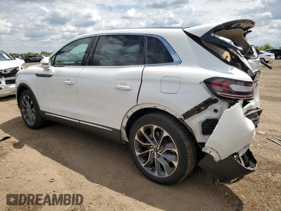 2021 Lincoln Nautilus Reserve with VIN 2LMPJ8KPXMBL09872, listed as a Copart auction lot 58990205 with 50,988 mi miles and Salvage title. Bid and sale history available at DreamBid. Image 2.