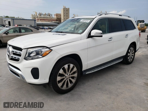 2017 Mercedes-Benz GLS 450 with VIN 4JGDF6EE7HA804451, listed as a Copart auction lot 49004054 with 77,997 mi miles and Salvage Title. Bid and sale history available at DreamBid. Image 1.