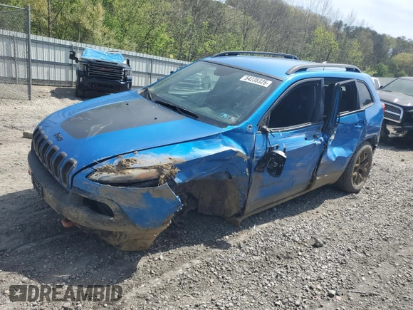 2018 Jeep Cherokee Trailhawk with VIN 1C4PJMBB4JD502876, listed as a Copart auction lot 54235325 with 87,635 mi miles and Salvage title. Bid and sale history available at DreamBid. Image 1.