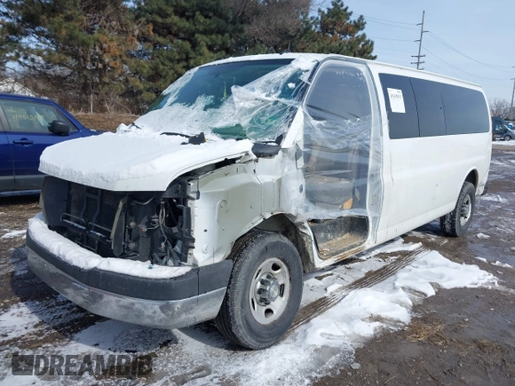 2014 Chevrolet Express Passenger LT with VIN 1GAZG1FG2E1117750, listed as a IAAI auction lot 41615013 with 270,162 mi miles and . Bid and sale history available at DreamBid. Image 18.