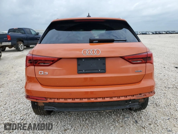 2022 Audi Q3 S line Premium Plus with VIN WA1EECF39N1149268, listed as a Copart auction lot 54211345 with 34,646 mi miles and Salvage title. Bid and sale history available at DreamBid. Image 6.
