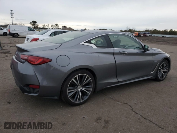 2017 Infiniti Q60 Premium with VIN JN1CV7EL7HM320062, listed as a Copart auction lot 46261505 with 100,971 mi miles and Salvage title. Bid and sale history available at DreamBid. Image 3.
