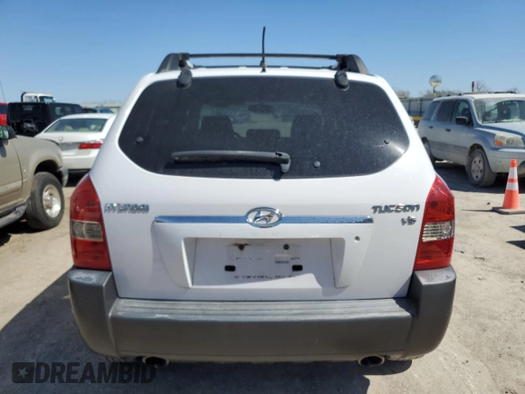 2006 Hyundai Tucson GLS with VIN KM8JN12D56U299414, listed as a Copart auction lot 50233905 with 135,458 mi miles and Clean Title. Bid and sale history available at carsss.com. Image 6.