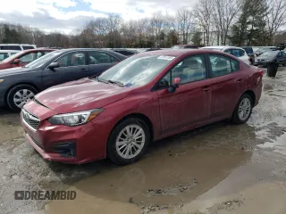 2018 Subaru Impreza Premium with VIN 4S3GKAD66J3625340, listed as a Copart auction lot 47041265 with 76,593 mi miles and Salvage title. Bid and sale history available at DreamBid. Image 1.