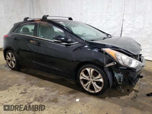 2014 Hyundai Elantra with VIN KMHD35LH3EU215908, listed as a Copart auction lot 75397254 with 127,087 mi miles and Salvage title. Bid and sale history available at DreamBid. Image 4.