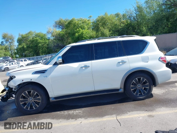 2018 Nissan Armada Platinum with VIN JN8AY2NE7J9730759, listed as a IAAI auction lot 39541925 with 83,001 mi miles. Bid and sale history available at carsss.com. Image 15.