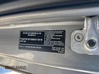 2008 Saab 9-3 z VIN YS3FB79Y686011916, wystawiony jako Copart lot #45656735 z przebiegiem 195 263 mil mil oraz Szkoda całkowita • Salvage title. Historia ofert i sprzedaży dostępna na DreamBid. Obrazek 10.