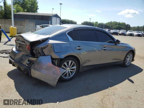 2015 Infiniti Q50 Premium z VIN JN1BV7ARXFM391291, wystawiony jako Copart lot #61765885 z przebiegiem 129 617 mil mil oraz Szkoda całkowita • Salvage title. Historia ofert i sprzedaży dostępna na DreamBid. Obrazek 3.
