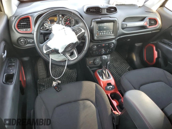2018 Jeep Renegade Trailhawk with VIN ZACCJBCB8JPH42239, listed as a Copart auction lot 53448085 with 21,221 mi miles and Salvage Title. Bid and sale history available at carsss.com. Image 8.