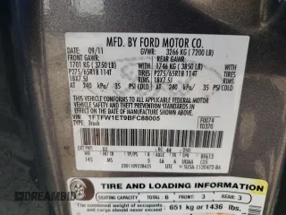 2011 Ford F-150 XLT with VIN 1FTFW1ET9BFC88005, listed as a Copart auction lot 49379465 with 154,459 mi miles and Salvage Title. Bid and sale history available at carsss.com. Image 14.