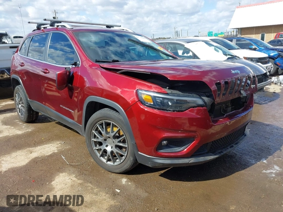 2020 Jeep Cherokee Altitude with VIN 1C4PJLLB3LD615567, listed as a IAAI auction lot 41716186 with 192,523 mi miles and . Bid and sale history available at carsss.com. Image 1.
